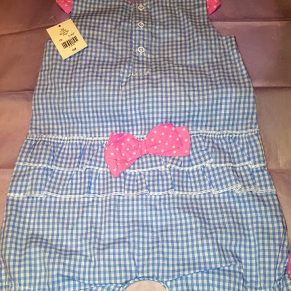 NWT! 1st Easter Gnghm Romper, SO PRETTY, 6m - Picture 4 of 10
